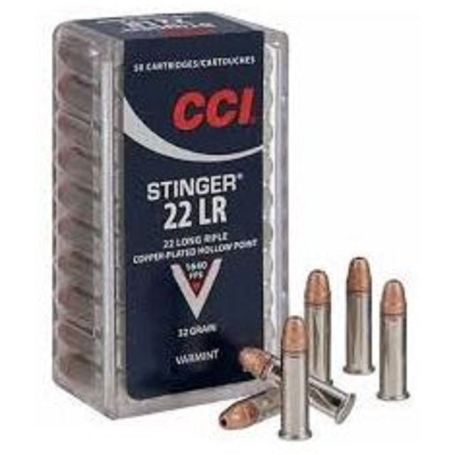 CCI HYPER VELOCITY STINGER COPPER HP .22LR 32GR X 100
