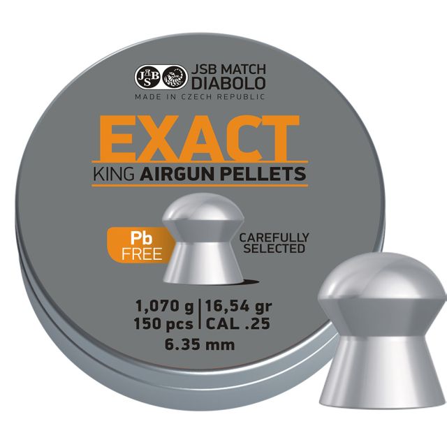JSB EXACT KING LEAD FREE .25 X150 Dia 6.35