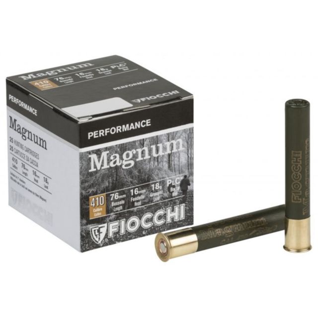 FIOCCHI MAGNUM 3" SHOTGUN CARTRIDGES 410G 18G 6'S X25