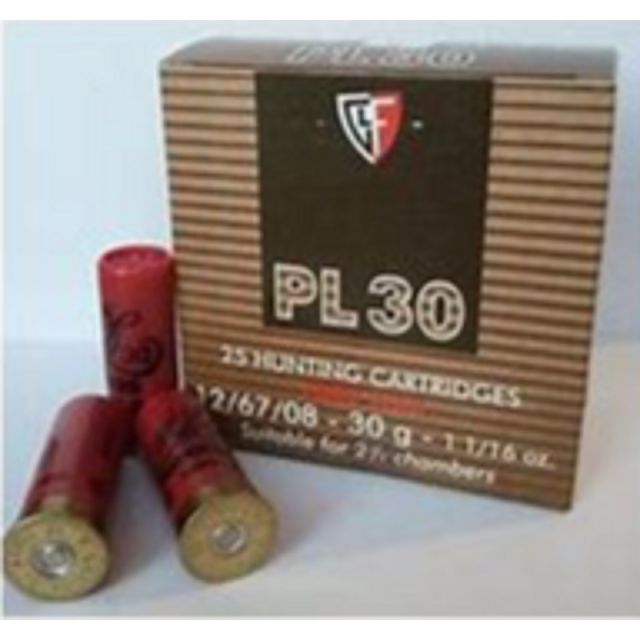 FIOCCHI PL30 UK SHOTGUN CARTRIDGES - 12G 30Gr 6 x25 PLASTIC