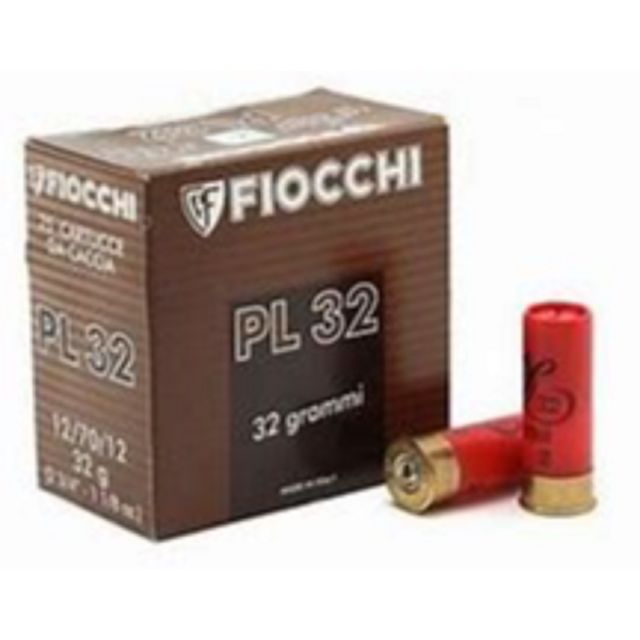 FIOCCHI PL32 FELT WAD SHOTGUN CARTRIDGES - 12G 32Gr 6 x25