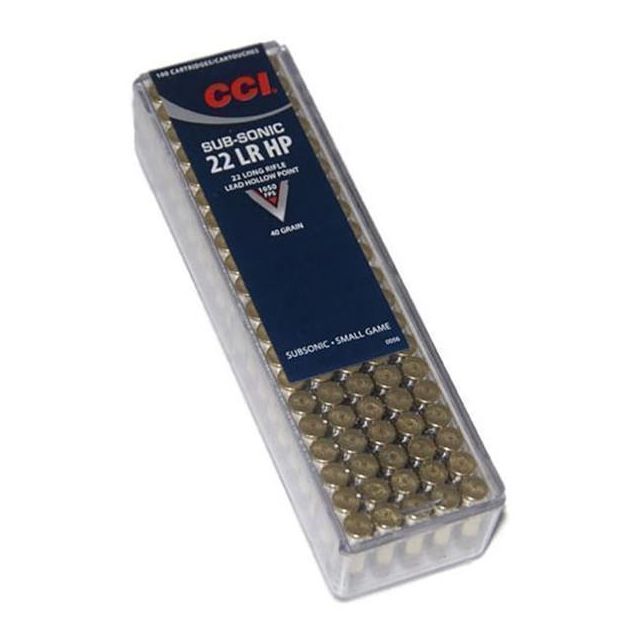 CCI AMMUNITION - .22LR 40G SUBSONIC HP X100
