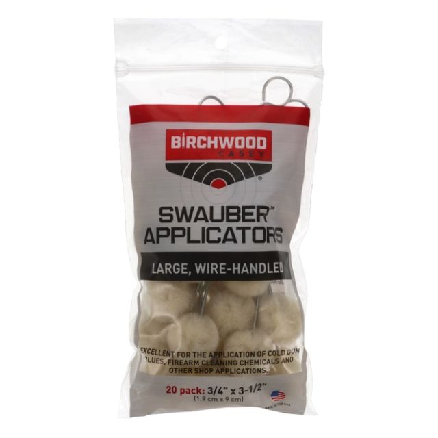 BIRCHWOOD CASEY SWAUBER APPLICATORS, 20 PACK