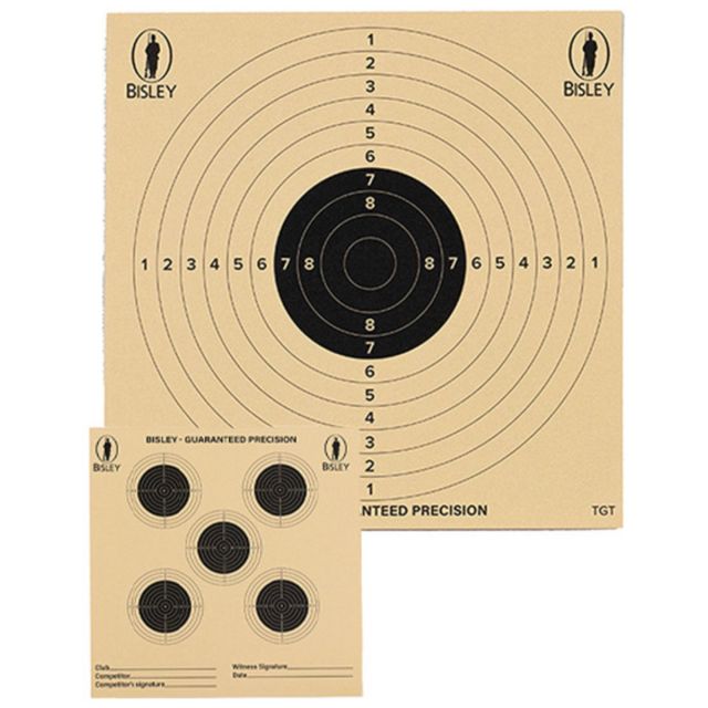 BISLEY - COMPETITION GRADE TARGET 17CM (DOUBLE SIDED) 25 PACK
