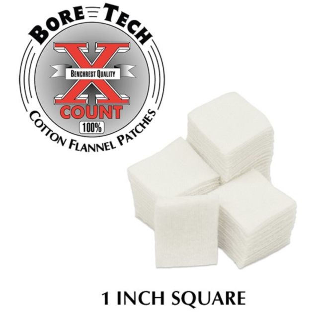 BORE TECH Cotton Flannel Patches - .20cal/22RF
