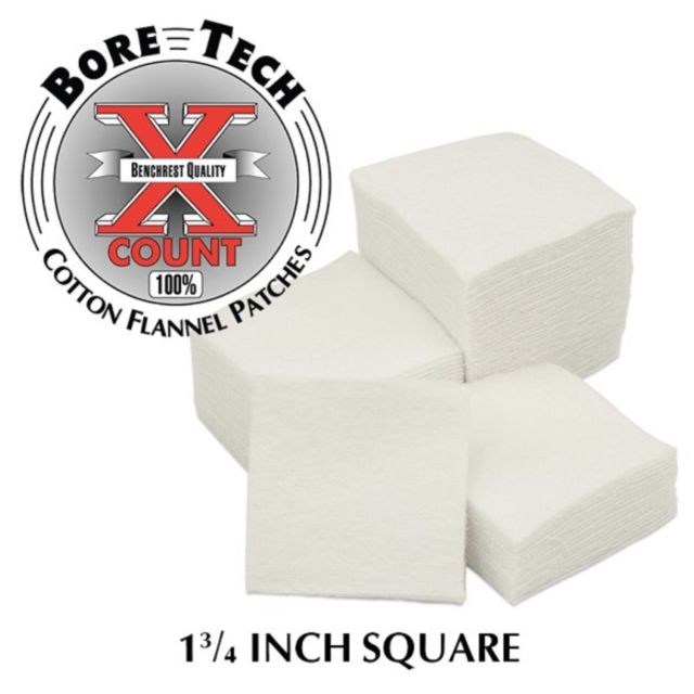 BORE TECH Cotton Flannel Patches - .284/308/357
