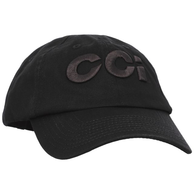 CCI Black Cap with Red Embroidered Logo