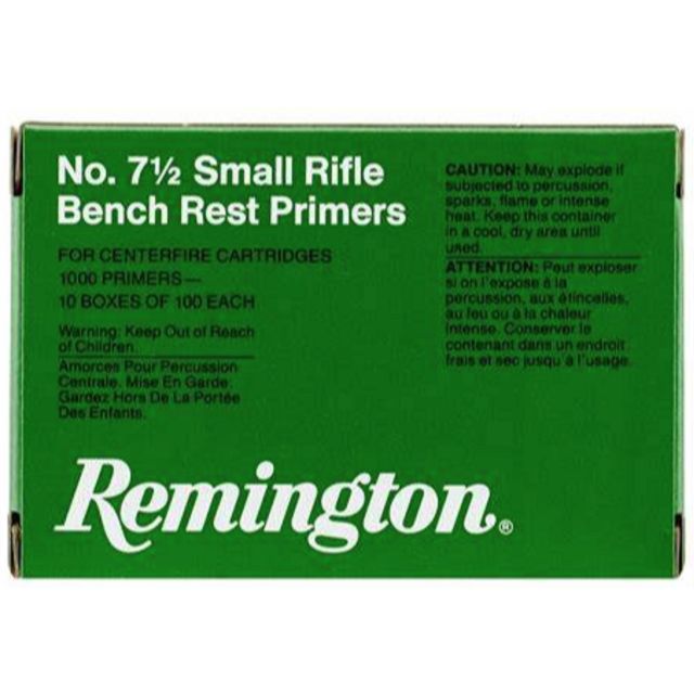 REMINGTON 7 1/2 BR SMALL RIFLE PRIMERS x100