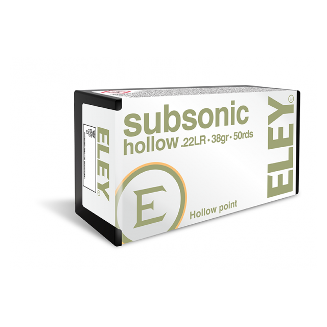 ELEY AMMUNITION - HUNTING .22LR SUBSONIC RIMFIRE x50
