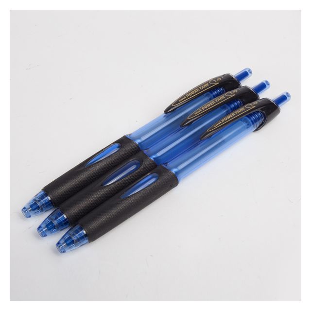 VIP UNI BALL POWER TANK PENS - BLACK PACK OF 3
