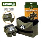 HSF UNFILLED SHOOTING BAG GREEN FRONT AND REAR