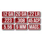 MTM AMMO CALIBER LABELS